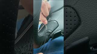 Steering Wheel Cover Racing Two Color Stitch Installation cars [upl. by Atilrak509]