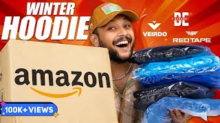 5 BEST HOODIES UNDER 1000 For Winter Men 🔥 Allen Solly Red Tape Amazon Haul 2024  ONE CHANCE [upl. by Znieh]