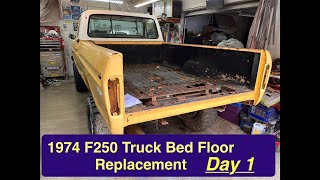 1974 F250 Truck Bed Replacement Day 1 [upl. by Jacklin]