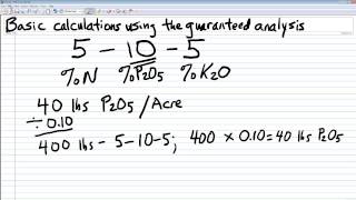 Basic Fertilizer Label Calculations with a Dry Formulation [upl. by Virgel]