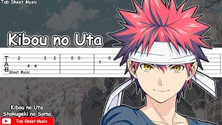 Shokugeki no Soma OP 1  Kibou no Uta Guitar Tutorial [upl. by Renell]