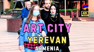 Beautiful Yerevan 🇦🇲 Artistic Charm City Freedom Square Concert Performance of Cadence Ensemble [upl. by Pitzer]