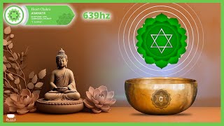 639 Hz Heart Chakra Singing Bowl Meditation  10 Minutes Heart Chakra Activation Frequency [upl. by Elder]