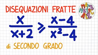 DISEQUAZIONI FRATTE di secondo grado 2  DF35 [upl. by Ecinue]