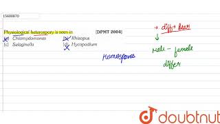 Physiological heterospory is seen in [upl. by Dietrich]