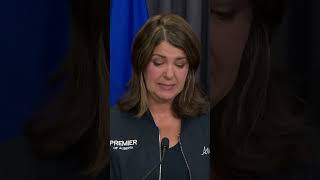 Alberta premier gives emotional remarks on Jasper wildfire [upl. by Llertniuq]