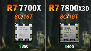 AMD Ryzen 7 7800X3D vs Ryzen 7 7700X  Shocking results  Benchmarks in 12 Applications and Games [upl. by Allyn]