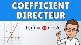 Comment calculer le COEFFICIENT DIRECTEUR dune droite   Outils mathématiques [upl. by Eiramit]