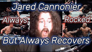 MMA GURU Reacting To Jared Cannonier Getting ROCKED But RECOVERING Compilation [upl. by Artemus]