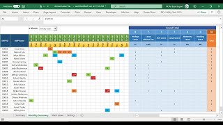 Annual Leave Tracker with DailyMonthly View in Excel [upl. by Mccormick182]