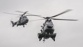 Koninklijke Luchtmacht oefent met helikopters in Rotterdam IJsselmonde [upl. by Tabitha619]