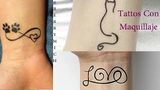 Como hacer un tatuaje con maquillaje [upl. by Norword]