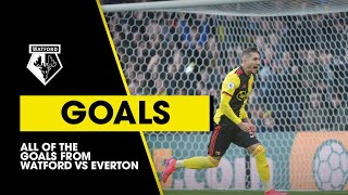 MASINA PEREYRA MINA amp WALCOTT GOALS  WATFORD 23 EVERTON [upl. by Crane]