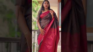 Brocade Pattern Semi Silk Saree trending saree ahambotique [upl. by Ahsiuqat493]