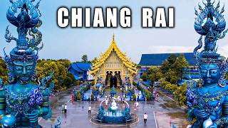 Chiang Rai Thailand  Our First Impression Blue Temple Clock Tower [upl. by Celesta]