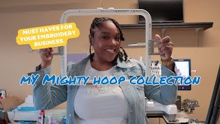 Mighty Hoops You Need  Best Hoops For Your Embroidery Business Which Embroidery Mighty Hoops I Use [upl. by Lehplar]