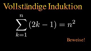 Beweise mit vollständiger Induktion  Übung Summe ungerader Zahlen [upl. by Akimahc]