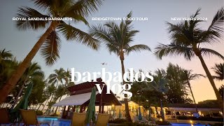 Royal Sandals Barbados vlog part 1  Bridgetown food tour beach days new years 2024 [upl. by Tatiania410]