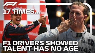 17 Times F1 Drivers Showed That Talent Knows No Age [upl. by Hsiwhem580]