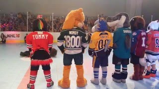 2016 NHL AllStar Weekend Mascot Showdown  The Dance Off [upl. by Wymore679]