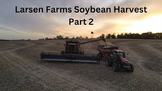 Larsen Farms soybean Harvest part 2 [upl. by Marlena537]