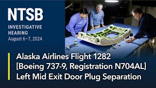 NTSB Investigative Hearing  Alaska Airlines flight 1282 Day 1 [upl. by Drais45]