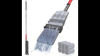 Masthome Self Wringing Flat Mop 360 Hands Free Wash Microfiber Floor Mop with 6 Reusable Pads [upl. by Onfroi474]