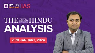 The Hindu Newspaper Analysis  23rd January 2024  Current Affairs Today  UPSC Editorial Analysis [upl. by Salomone563]