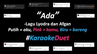 Lyodra Afgan  Ada Karaoke Duet Version  Part Cowok Only  Nyanyi Bareng [upl. by Gujral]