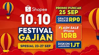 Shopee 1010 Festival Gajian  Promo Puncak 25 September [upl. by Nnylyma827]