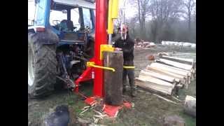 Rabaud farmer II F16 tonne hydraulic log splitter amp winchmp4 [upl. by Hamrnand]