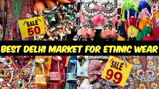 ONLINE FACILITY AVAILABLE🤩  BEST DELHI WHOLESALE MARKETS  LATEST LAJPAT NAGAR SUIT DELHI AADYA [upl. by Riba]