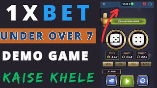 1xbet demo game under and over 7  1xbet under and over 7 game kaise khele  1xbet demo game [upl. by Garaway]