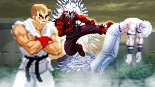 Both have Health Regen DanX vs Ultimate God Akuma Street Fighter Mugen [upl. by Antonio]