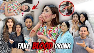 FAKE BLOOD PRANK with my Family😂Sab Ghar Walay Dar Gaye 😰 sistrology [upl. by Arah]