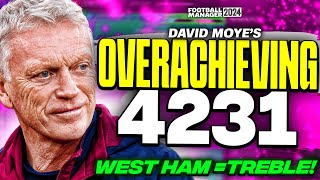 OVERACHIEVING 4231 FM24 Tactics  West Ham  Treble  3 Goals Per Game [upl. by Elehcin918]