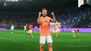 Blackpool vs Stockport My reactions and comments gameplay EA Sports FC 24 [upl. by Ahsiruam]