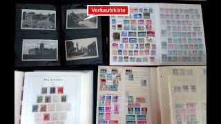 BriefmarkenVerkaufsfilm Schatzsuche und Verkauf in Kiste 25 mit Briefmarken Karten und Briefen [upl. by Amikay]