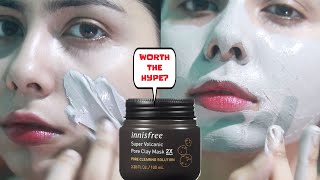 INNISFREE SUPER VOLCANIC PORE CLAY MASK REVIEW [upl. by Akimrej527]