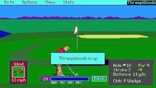 PGA Tour Golf quotRound1quot PCDOS 1990 EA Sterling Silver Software [upl. by Amias]