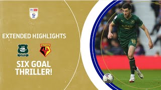 SIX GOAL THRILLER  Plymouth Argyle v Watford extended highlights [upl. by Occor]