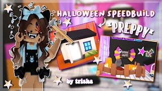 🎃💜 PREPPY TINY HOME HALLOWEEN SPEED BUILD ADOPT ME 👻🧸☆  By Trisha [upl. by Forras]