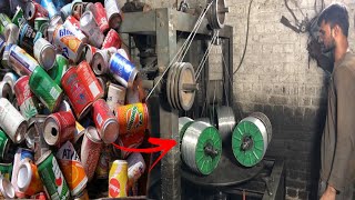 How Drink cans Recycling and manufacturing Aluminum Electrical wire Process of make Aluminum wire [upl. by Bellis]