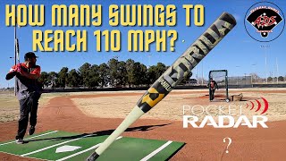 Exit Velo Test 2025 DeMarini Vanilla Gorilla  How many swings to reach 110 MPH  USSSA Bat Review [upl. by Ludwog348]