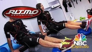 Rutina de ejercicios con electroestimulación muscular  Ritmo Deportivo  NBC Deportes [upl. by Adnamma]