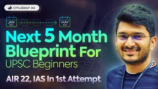 AIR 22s Studyplan for UPSC Beginners  Strategy for Next 5month by IAS Pavandatta upsc2024 [upl. by Jemena]