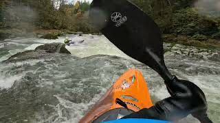 Canyon Creek WA Nov 3 2024 700 cfs L ScorchBrooks Foster kayaking [upl. by Hopper]