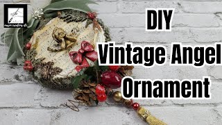 How to make the perfect VINTAGE ANGEL Christmas Tree Ornament DIY 👼🎄❄ [upl. by Martita]