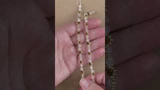 Easy crystal necklace tutorial Simple beaded jewelry Miarti DIY Jewelry🌷 [upl. by Oflodur]