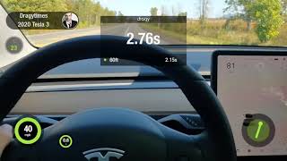 Tesla 3 SR Ingenext 060mph  14 mile [upl. by Erdnuaed]